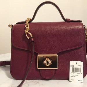 Coach Cassidy Top Handle Crossbody Dark Berry